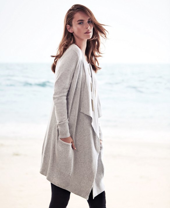 Designed with	the Australian lifestyle in mind, the collection is made up of 100% Australian fine wool and cotton cashmere knitwear pieces, as well as a leather jacket.