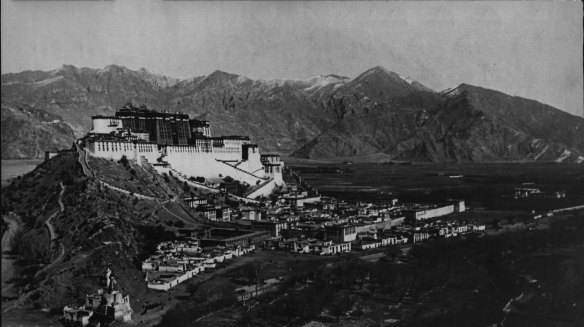 A general view of the imposing residence of the Dalai Lama, in Lhasa, the capital of Tibet.  March 5, 1953.