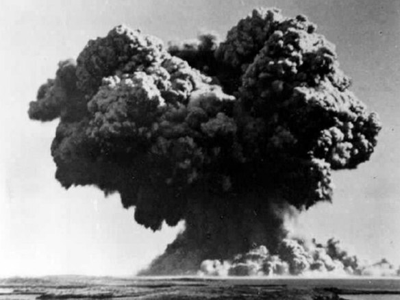 Image of the first British atom bomb tests, at Monte Bello islands off Western Australia, October 1952.