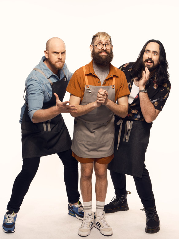 Aunty Donna (from left): Broden Kelly, Mark Bonanno and Zachary Ruane.