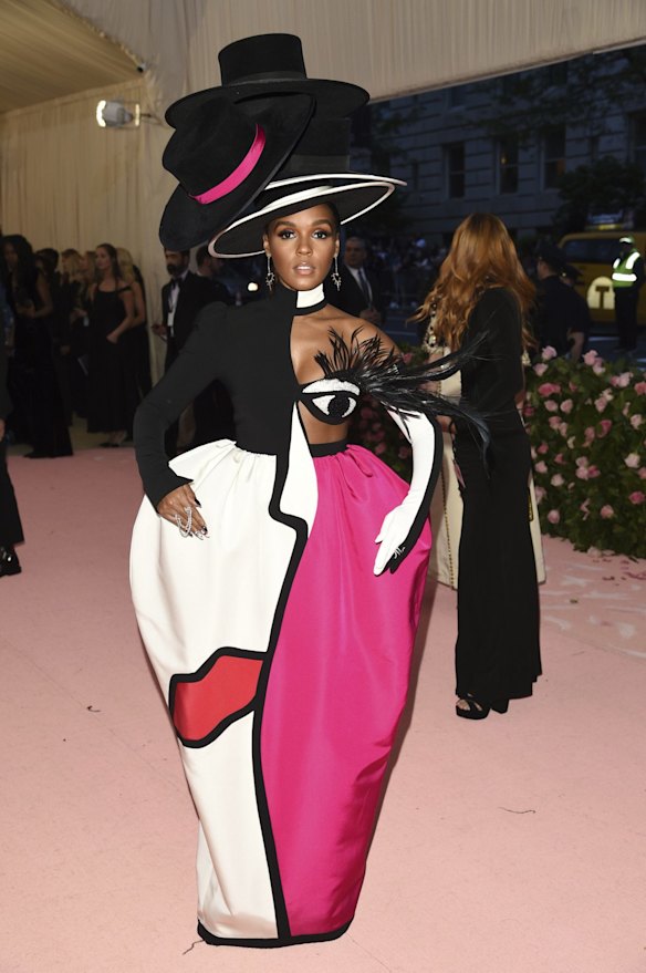 Janelle Monae attends The Metropolitan Museum of Art's Costume Institute benefit gala celebrating the opening of the "Camp: Notes on Fashion" exhibition.