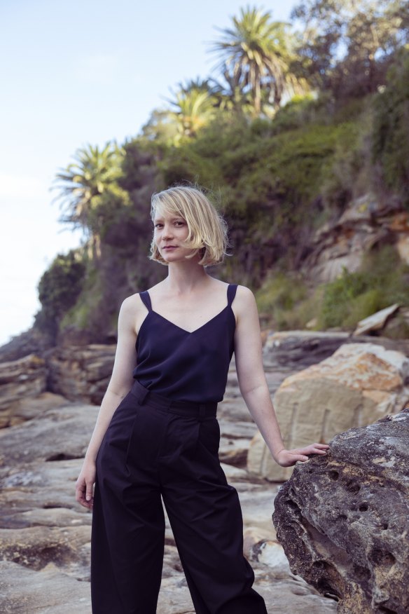 Wasikowska learnt to scuba dive while working on her new film, Blueback. Styling: Nadene Duncan. Hair and makeup: Allison Boyle.