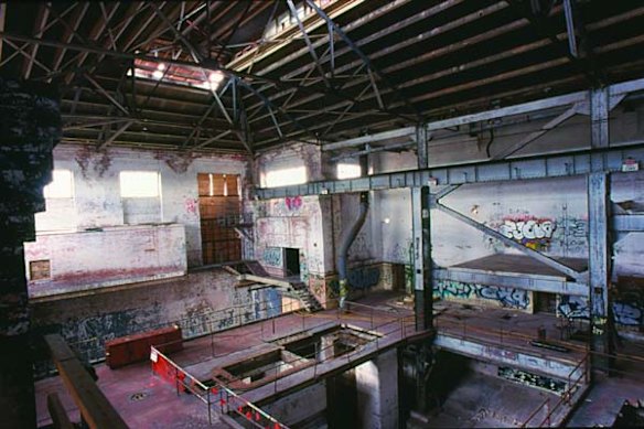 The turbine platform before it was restored to its current state.