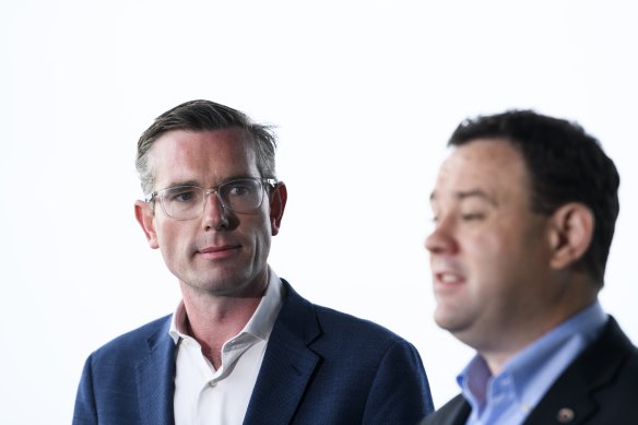 Treasurer Dominic Perrottet and Minister for Jobs, Investment, Tourism and Western Sydney Stuart Ayres are both members of the crisis cabinet.