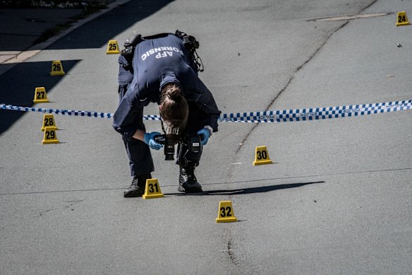 ACT police officers at Hall Best Lane, Gungahlin investigate the suspicious death of a 56-year-old man. 