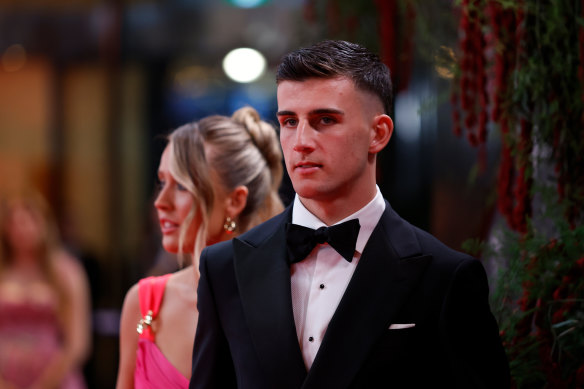 Man on a mission: Collingwood star Nick Daicos was one of the favourites heading into the Brownlow Medal count.