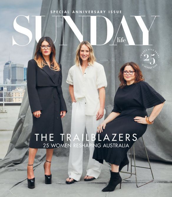 Sunday Life’s inaugural Trailblazer issue starring fashion designer and ovarian cancer campaigner Camilla Freeman-Topper, sport champion Ellyse Perry and social activist and First Nations woman Tanya Hosch.