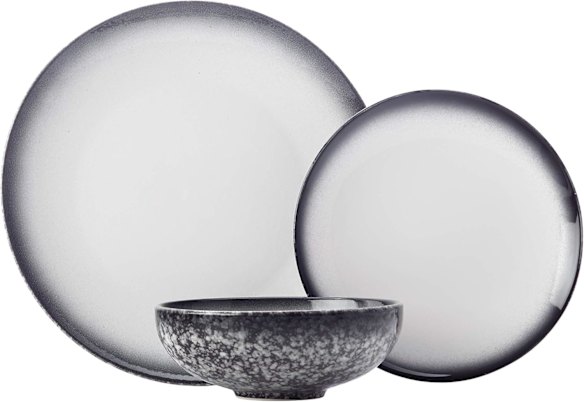 Maxwell &amp; Williams Caviar Granite Dinner Set, 12 piece