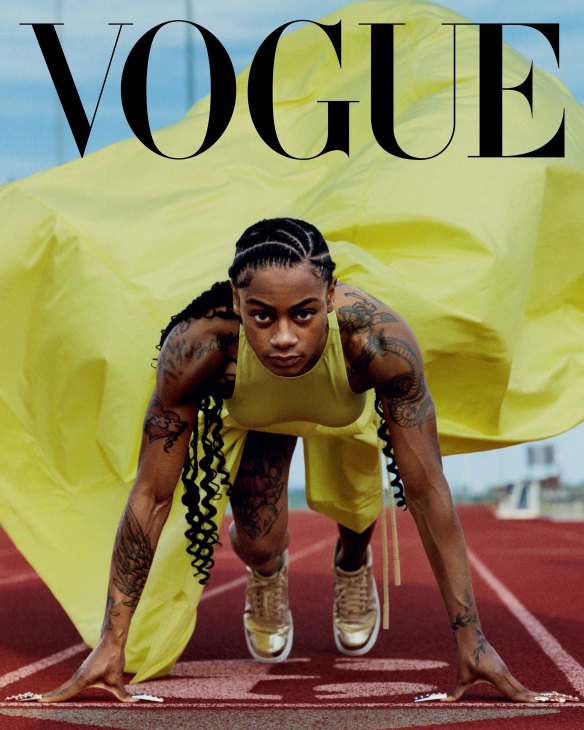 The Vogue cover featuring Sha’Carri Richardson.
