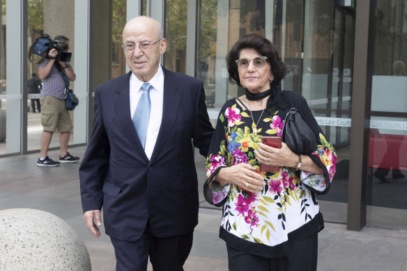 Eddie and Judy Obeid  leaving the NSW Supreme Court in 2020.