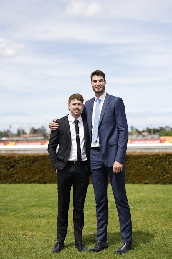 Lachie Bramble & Ned Reeves. Caulfield Cup Day Saturday 15 October 2022 