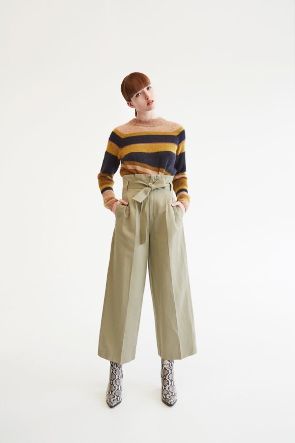 H&amp;M knit, $60, and pants, $80. Tony Bianco “Brazen” boots, $220.