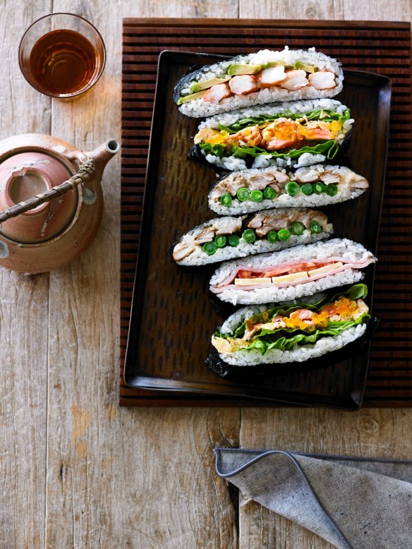 Sushi sandwiches from Adam Liaw's cookbook The Zen Kitchen.