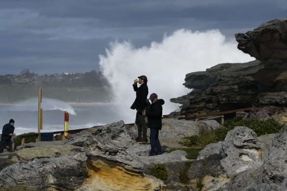 Maroubra, in Sydney’s east, copped a large swell, as did most of the coast down to the Victorian border.