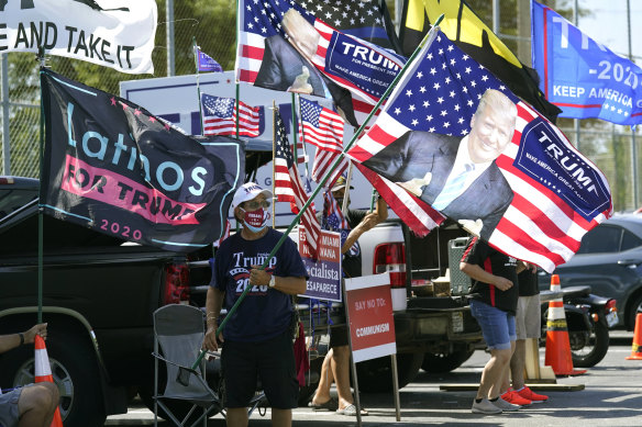 Florida's Cuban American voters rally for Trump in late October.