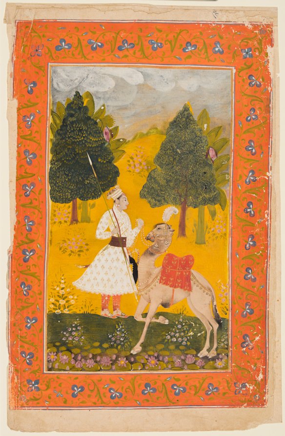 A Rajput Warrior, c. 1650, wearing a kamarband.
