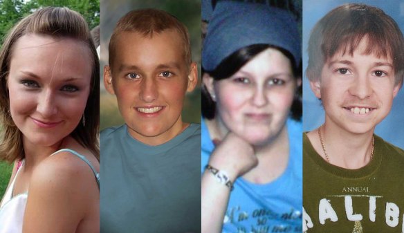 Deceased Tartan High School students: Katie Jurek, Aaron Fowler, Nikki Schaut and Alex Crowley