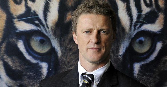 Tough guy: Jack Riewoldt said his thought was fear when Damien Hardwick was unveiled as Richmond coach in 2009.