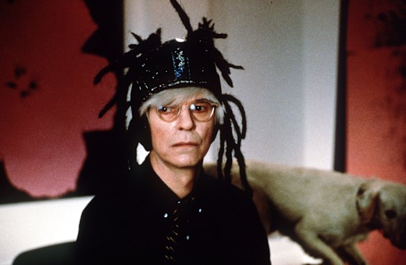 David Bowie as Andy Warhol in film still from 'Basquiat' in 1996.

