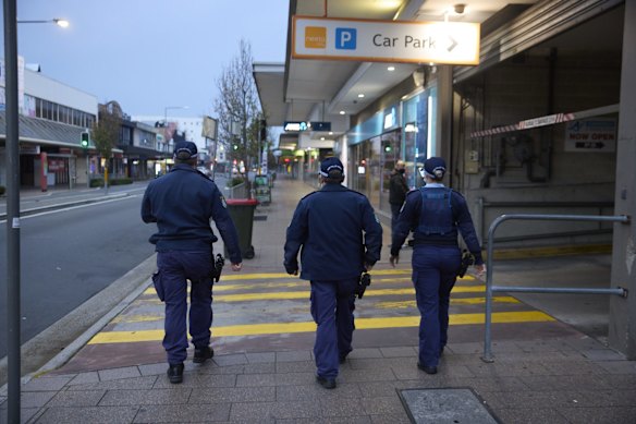 Police patrol in Fairfield early on the 09 July, 2021. 