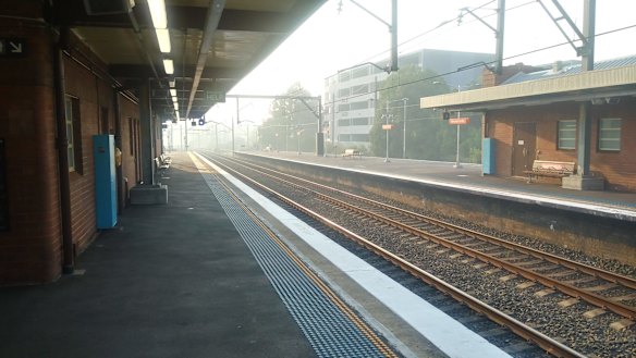 Wentworthville station in Sydney's west was cloaked in smoke as commuters sought shelter inside.