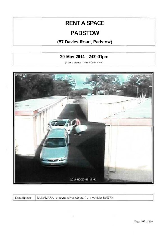 A photo that was tendered in evidence in the Jamie Gao murder trial, showing a storage unit at Padstow.