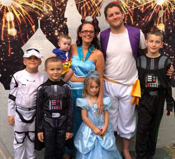 The family all dressed up for Alyssa and Luke's engagement party.