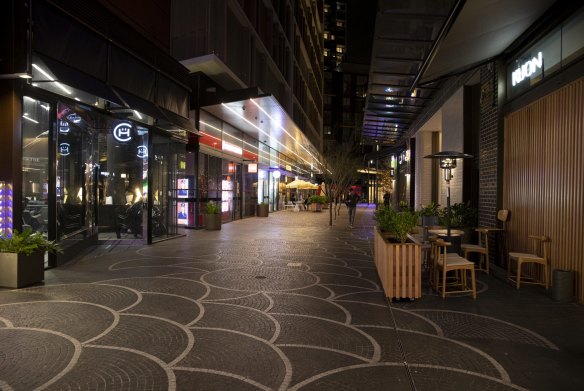 This normally bustling walkway that was recently redeveloped is mostly desolate most nights.