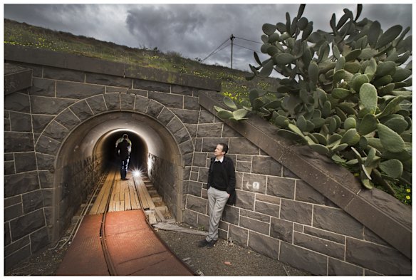 Photograph Simon O'Dwyer. The Age Newspaper. 090915. Photograph Shows. Generic image of the old ammunition site named jack's Magazine situated in Maribyrnong. Ross Turnbull acting CEO of working heritage will host  a launch to find a new use for this abandoned explosives store.
