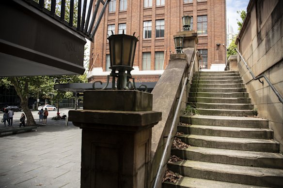 Chard Stairs, Darlinghurst. Quite short stairs but Sydney's "most beautiful", says Dr Preston. They were initiated by William Chard, a local who was concerned that the widening of William Street had caused a huge drop at its intersection with Forbes street. 