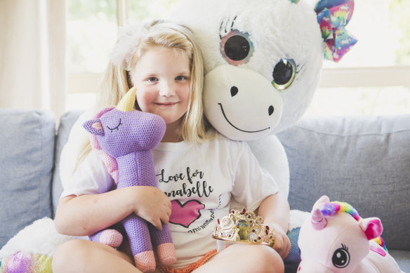 'I will miss her so much': seven-year-old Ellie De Landre-Line wrote books and poems, and sent a video every day to make friend Annabelle Potts smile.