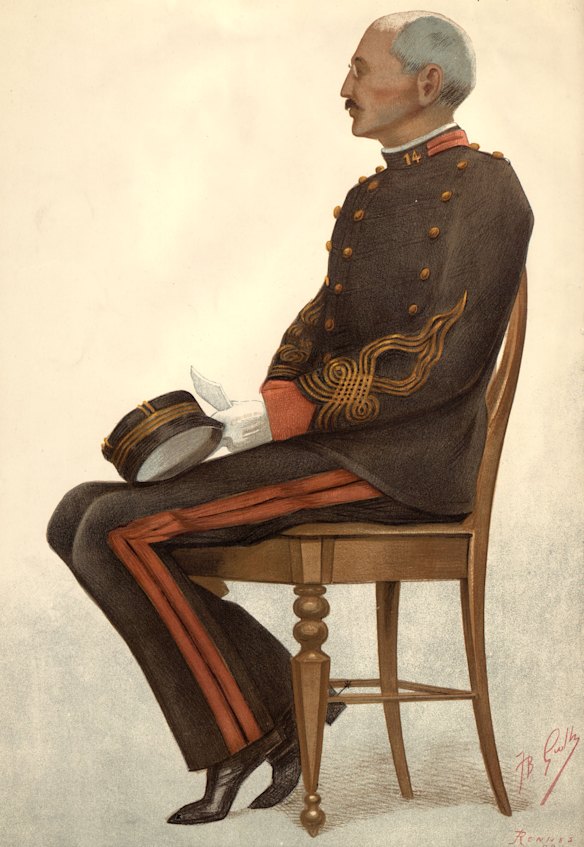 Alfred Dreyfus depicted during the period of his retrial.