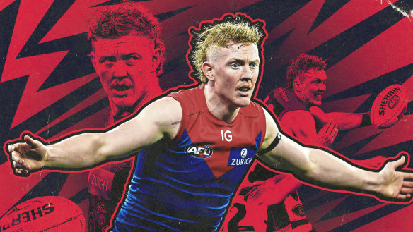 Will he or won’t he: Clayton Oliver will be an intriguing watch through the AFL trade period.