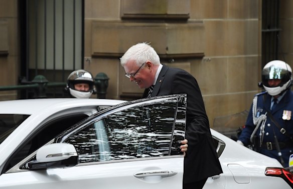 Gareth Ward representing the NSW Premier leaving.