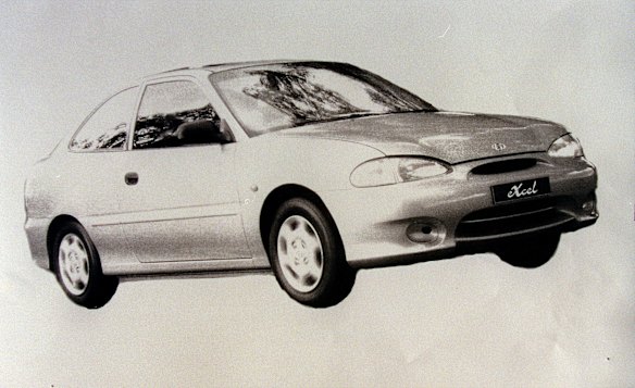 An image released by police of the make of car involved in the shootings of Gary Silk and Rodney Miller.