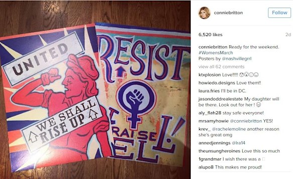 Connie Britton's signs 