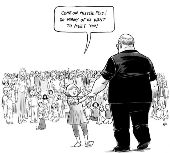 “Hero’s Welcome” was drawn after the mass shooting at Marjory Stoneman Douglas High School in Florida.