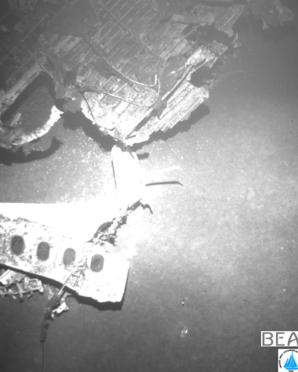 A picture of the Air France flight 447 plane wreckage released by the Investigation and Analysis Bureau.