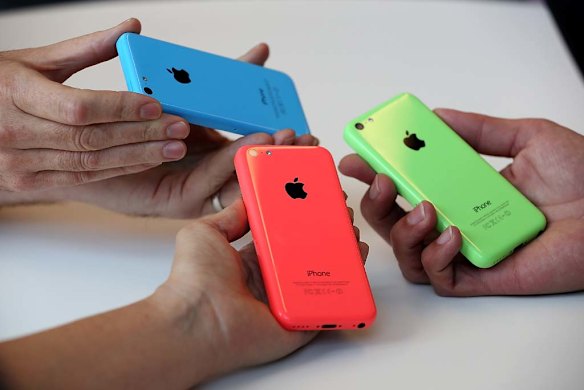 The iPhone 5C features a plastic shell.