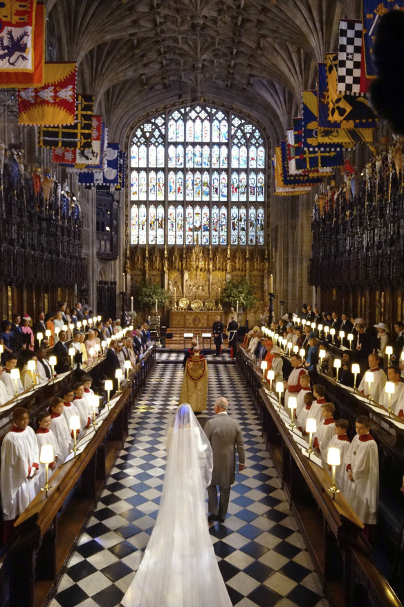 St George’s Chapel at Windsor Castle has hosted many royal occasions, including Harry and Meghan’s 2018 wedding. 