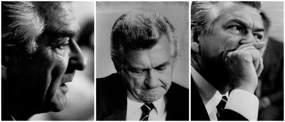 “You don’t cease to be a father ...” An emotional Prime Minister Bob Hawke breaks down during a press conference on September 20, 1984.