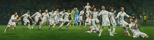 Jamie Cooper's Real Madrid painting. 