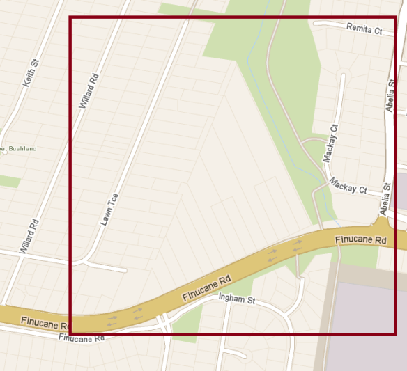 The exclusion zone at Capalaba encompasses Ingham Street, north along Abelia Street to Remita Court and across Valentine Park to Willard Road.