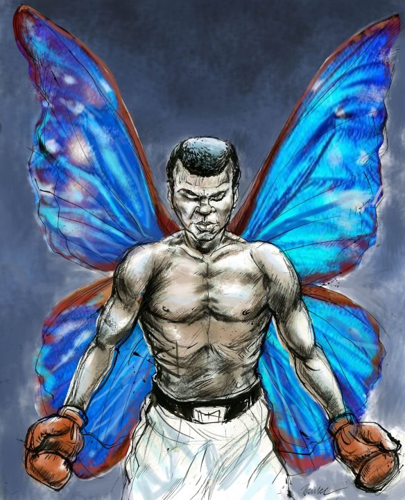 Joe Benke's artwork of Muhammad Ali.