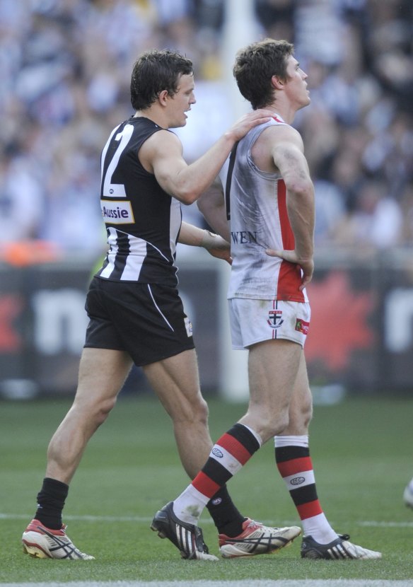 Luke Ball and Lenny Hayes in 2010.