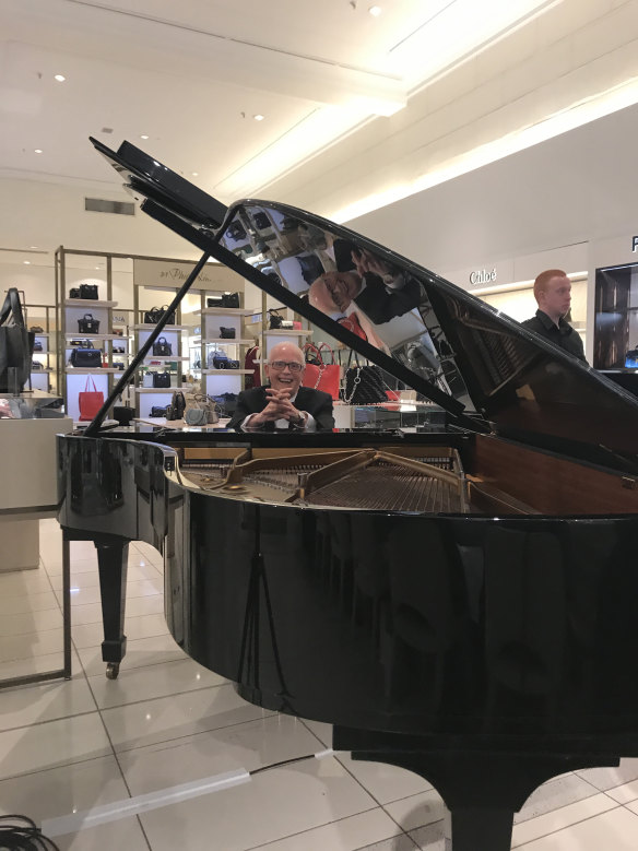 David Jones' pianist Michael Hope survives the latest revamp of Sydney's premier department store.