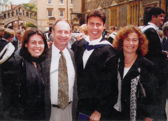Josh Frydenberg with family at Oxford University.