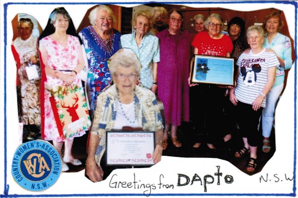 Dapto CWA branch made this postcard. It is one of 150 made by branches across NSW to mark the centenary of the CWA in NSW.  The postcards will be displayed digitally at the centenary conference to be held at Royal Randwick in May.