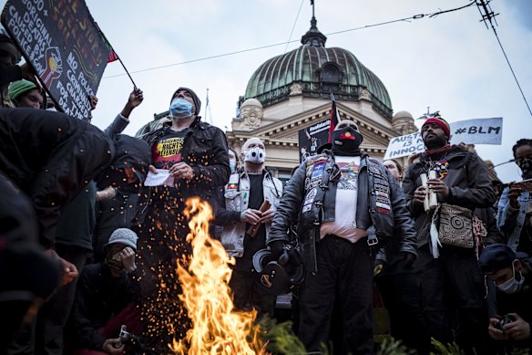Thousands marched the streets of Melbourne to protest Indigenous deaths in custody and to stand in solidarity with George Floyd. 
