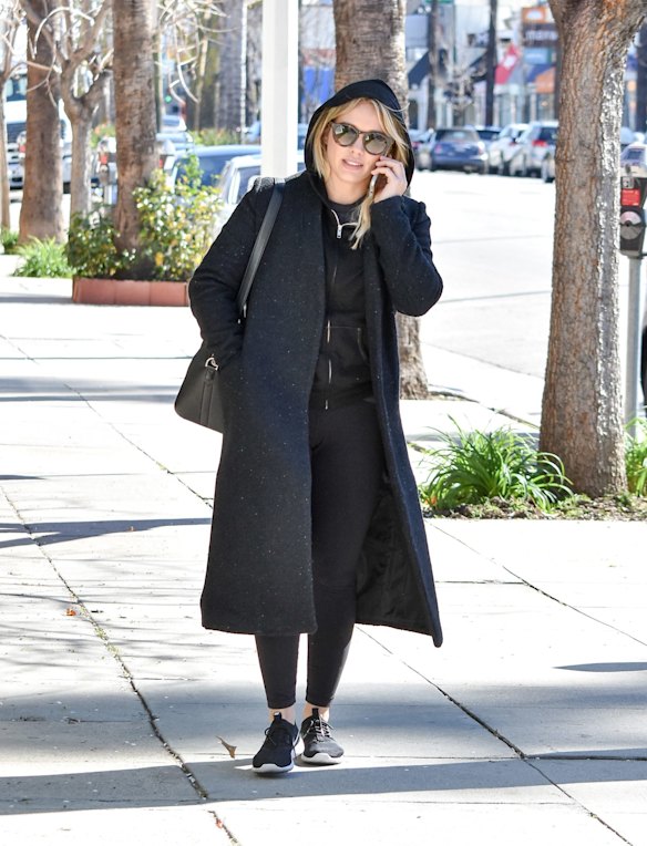 Hilary Duff is seen on February 23, 2017 in Los Angeles, California.